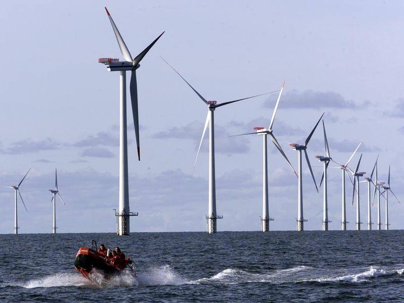 Consultation is underway for a wind power zone off Tasmania in the Bass Strait. (AP PHOTO)