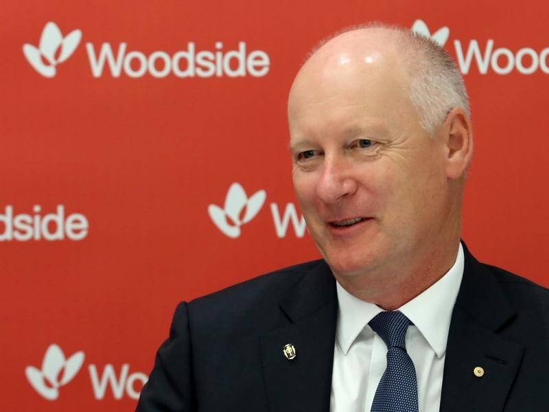 Richard Goyder says Woodside's action plan demonstrates it's mitigating the risks of climate change. (Richard Wainwright/AAP PHOTOS)