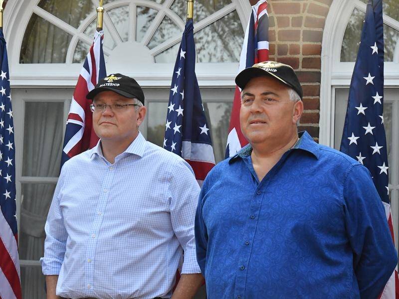Scott Morrison (L) has been underlining the more than a century-old Australia-US relationship.