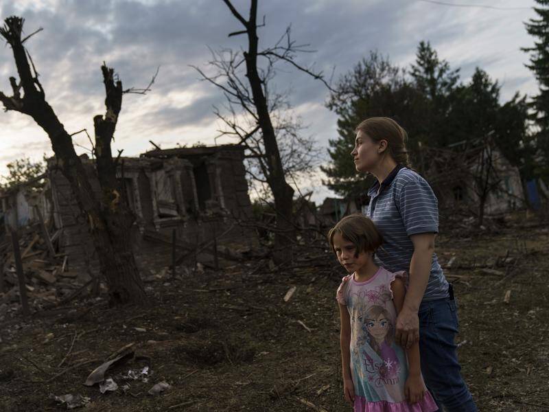 Russian shelling continues to hit towns and villages in parts of Ukraine as the conflict drags on. (AP PHOTO)