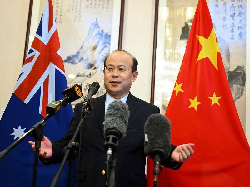 Ambassador Xiao Qian says China will resume the import of Australian timber. (Lukas Coch/AAP PHOTOS)