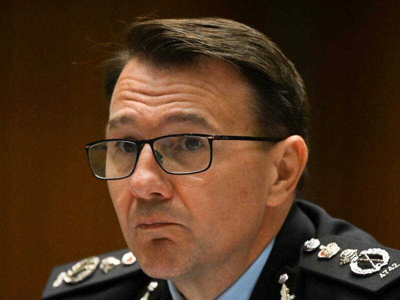 AFP Commissioner Reece Kershaw revealed Mick Fuller texted him about the tax scandal as it unfolded. (Lukas Coch/AAP PHOTOS)