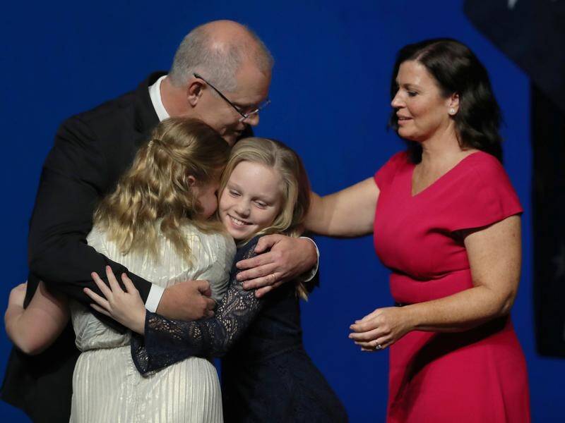The Liberal campaign launch was centred on Prime Minister Scott Morrison, with his family.