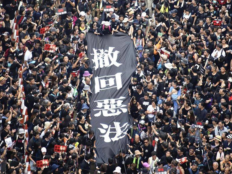 Two million people protested in Hong Kong on Sunday over the proposed extradition bill.