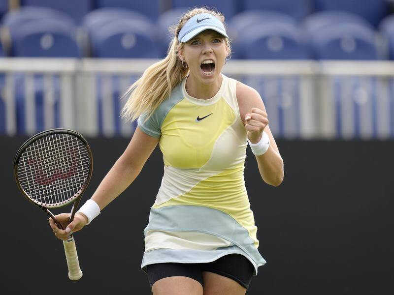 Katie Boulter took a home-crowd victory in the first round at Wimbledon.