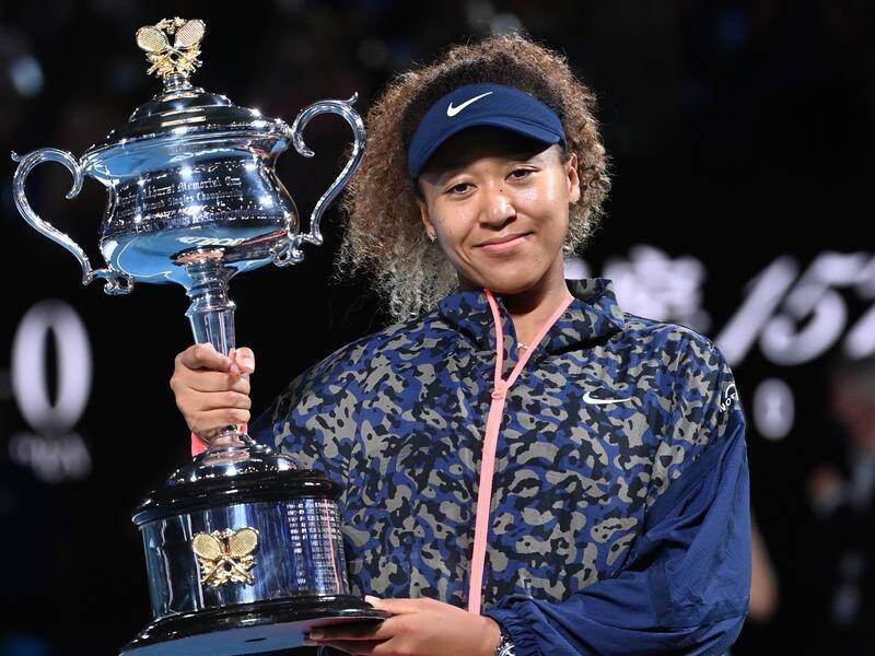 Naomi Osaka has claimed her second Australian Open trophy in three years, beating Jennifer Brady.