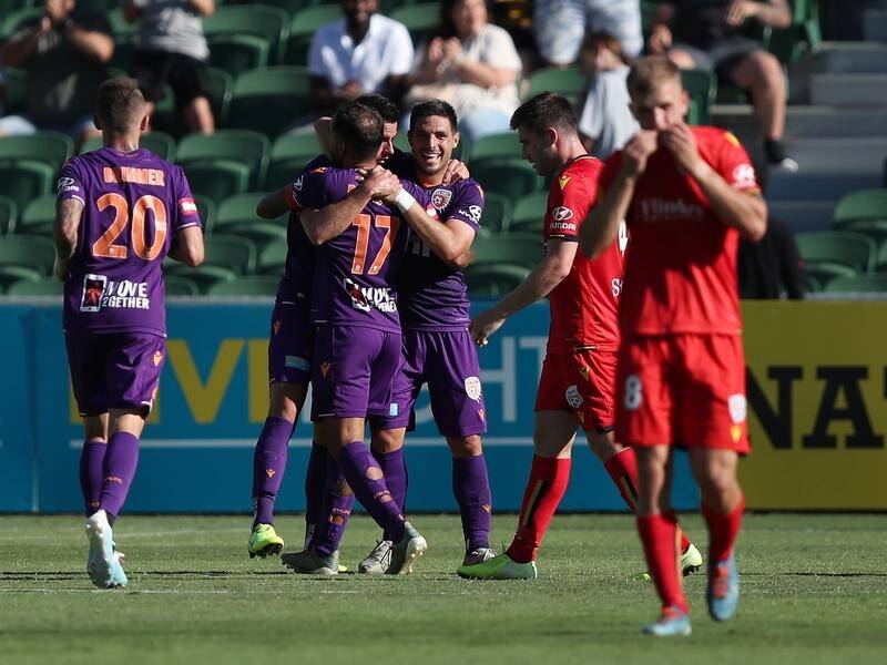 Perth have maintained their A-League momentum with a 3-0 win at home over Adelaide United.