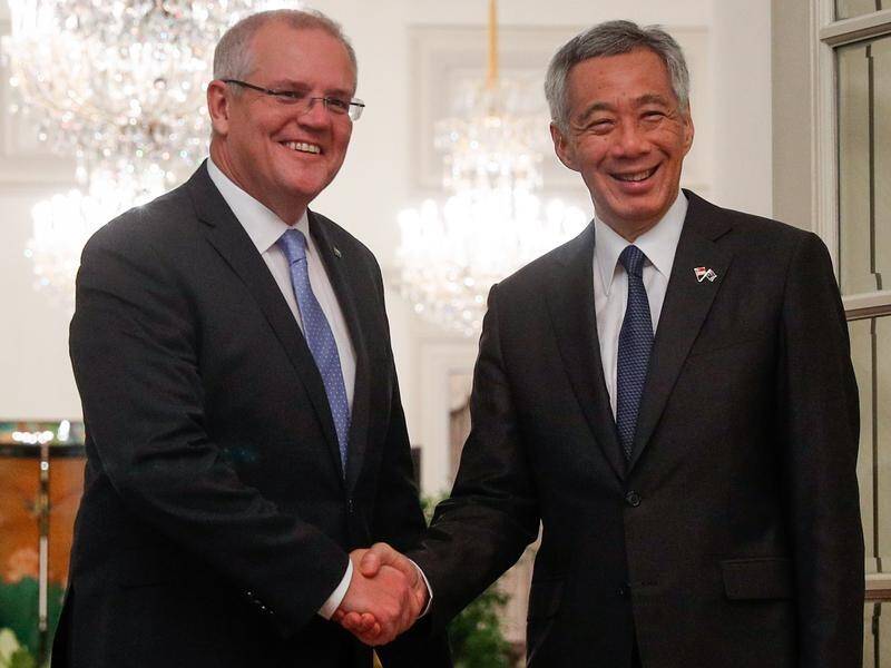 Australian PM Scott Morrison discussed trade with his Singaporean counterpart Lee Hsien Loong.