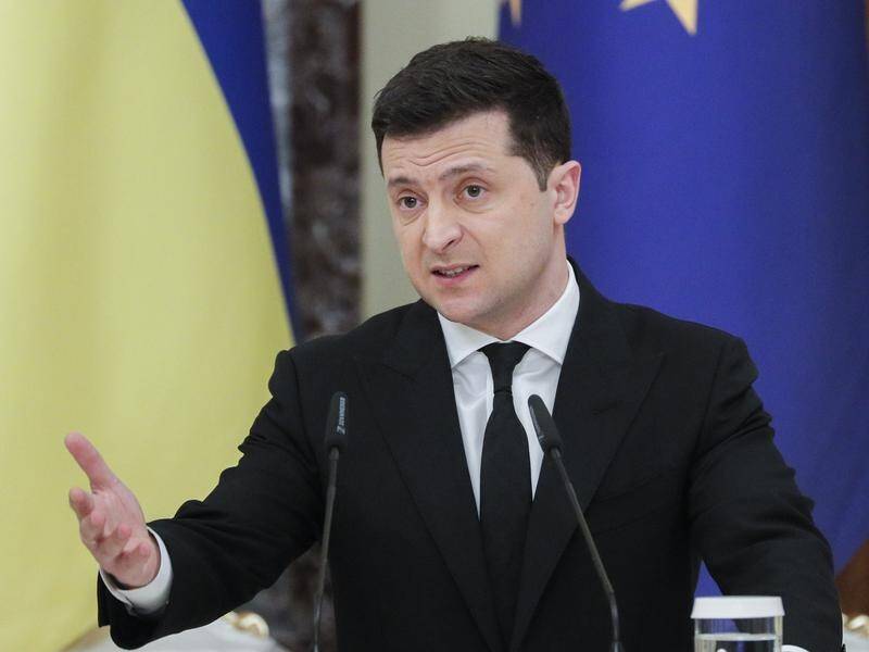 Ukraine President Volodymyr Zelenskiy, whose aide was shot at in his car, wounding the driver.