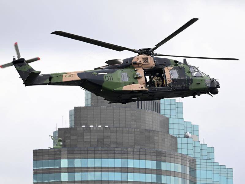 The MRH-90 Taipan helicopters have been beset with problems for years. (Darren England/AAP PHOTOS)