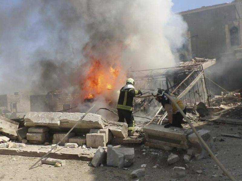 At least 25 civilians have been killed in air strikes in Idlib.