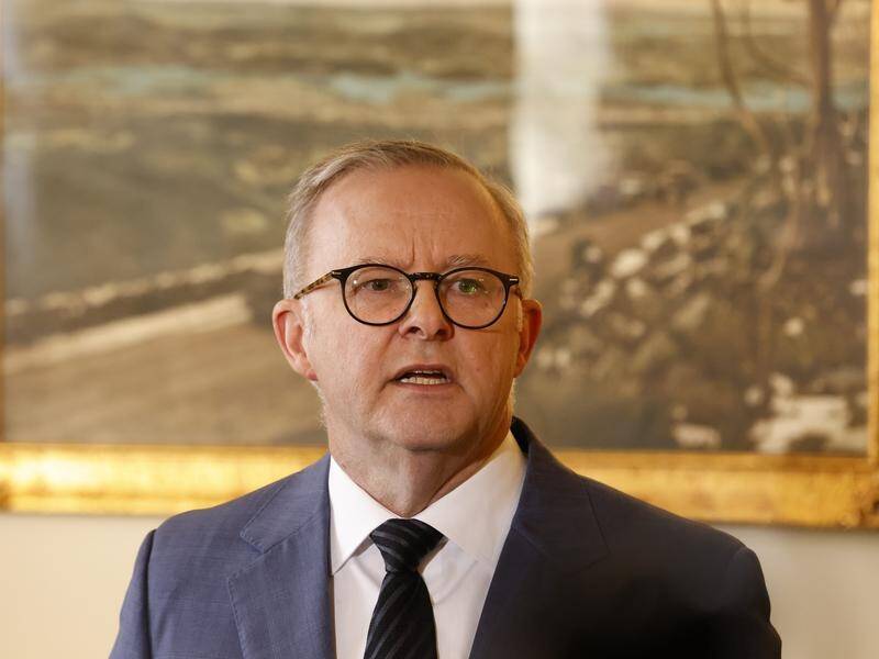 Anthony Albanese has defended the wording of the proposed Indigenous voice. (Rob Blakers/AAP PHOTOS)