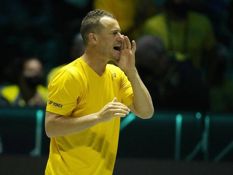 Lleyton Hewitt was as vociferous at courtside as he was in later slamming Davis Cup chiefs.