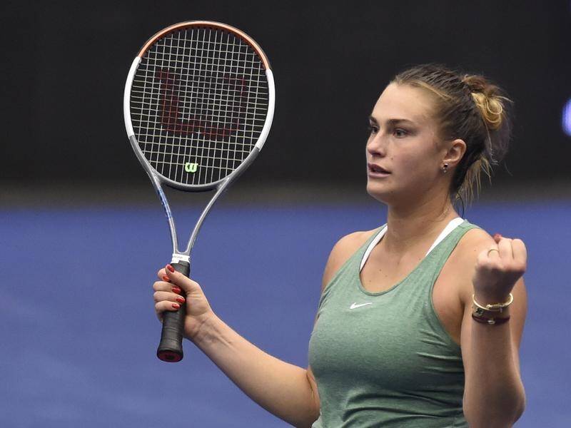 Aryna Sabalenka is through to the final of the Abu Dhabi Open after beating Maria Sakkari.