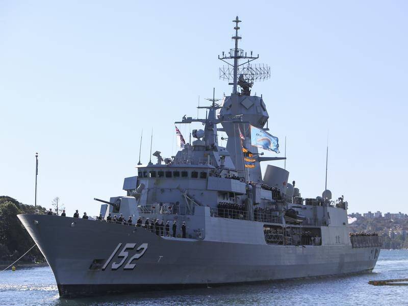 Australia's HMAS Warramunga will participate in joint Indo-Pacific exercises in the South China Sea. (Paul Braven/AAP PHOTOS)