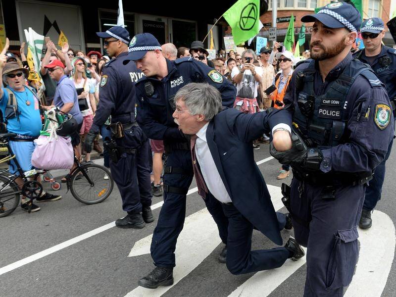 Dozens of activists were arrested in Sydney during an Extinction Rebellion climate protest.