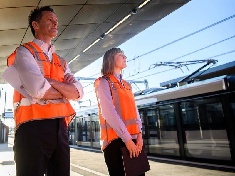 Chris Minns and Jo Haylen have confirmed the final stage of the City and Southwest Metro project. (Bianca De Marchi/AAP PHOTOS)
