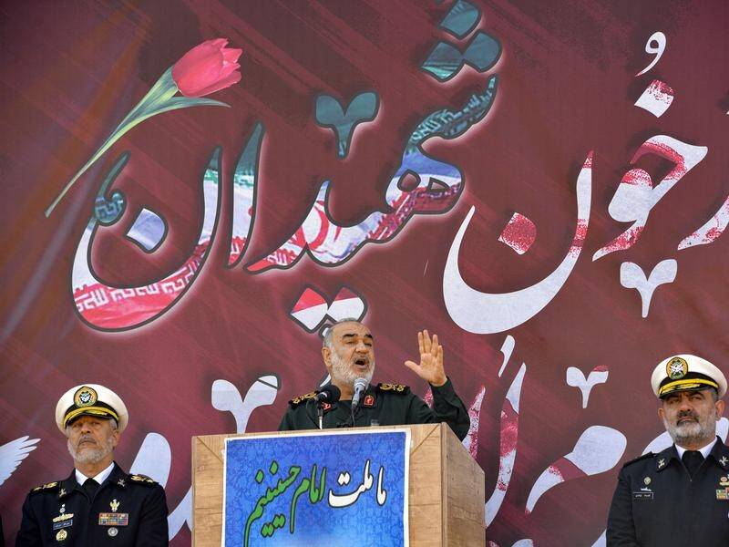 Iranian General Hossein Salami warned anti-government protesters to stop rioting. (EPA PHOTO)