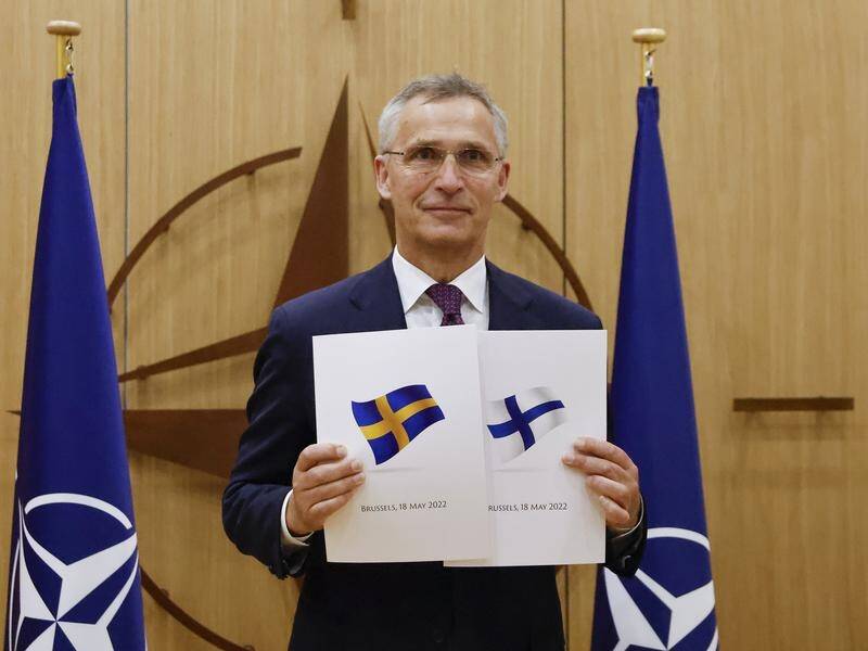 NATO Secretary General Jens Stoltenberg has received applications from Sweden and Finland.