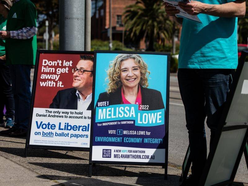 Teal candidate Melissa Lowe is locked in a fight with a Liberal hopeful for the seat of Hawthorn. (Diego Fedele/AAP PHOTOS)