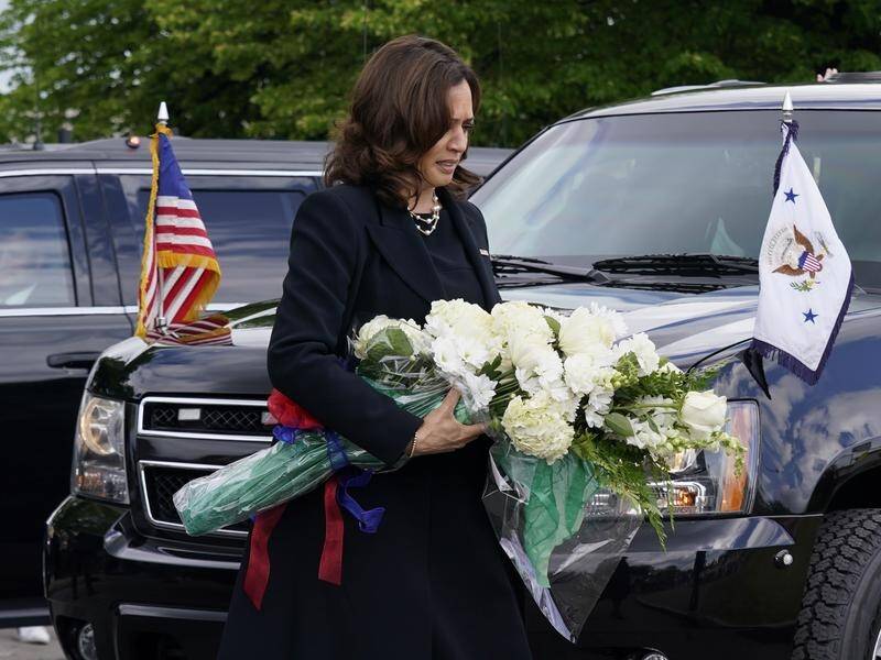 Kamala Harris says it's time for people to stand up to the injustice of mass shootings.