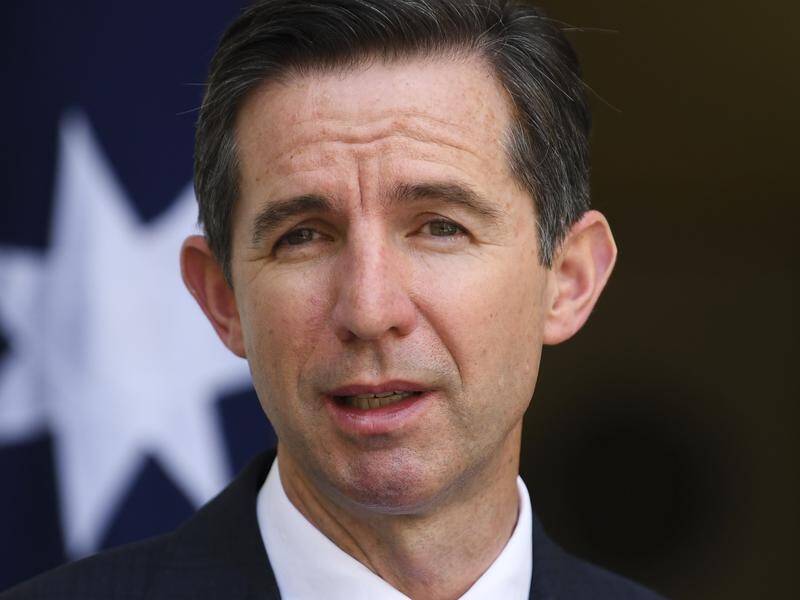 "We should be ensuring we support Ukraine in every way possible," Simon Birmingham says. (Lukas Coch/AAP PHOTOS)