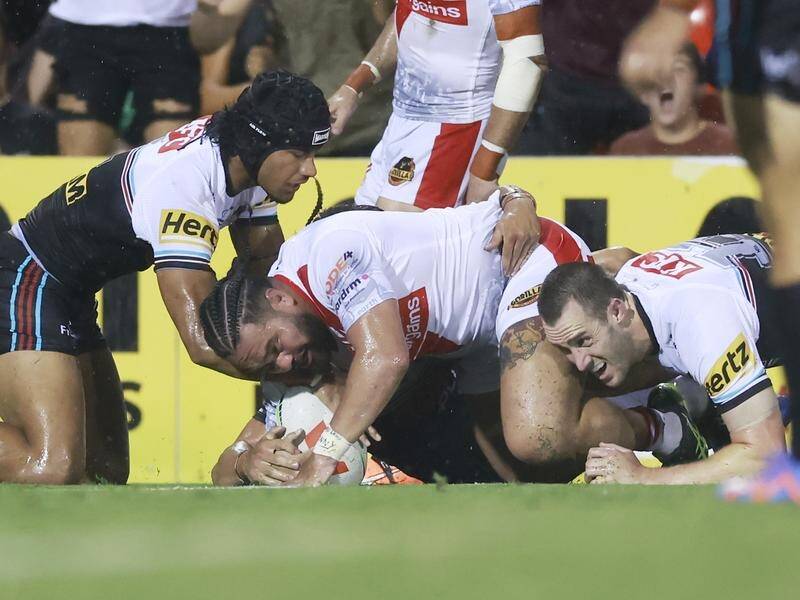 Penrith were unable to get to grips with St Helens in 2023's World Club Challenge in Sydney. (Mark Evans/AAP PHOTOS)