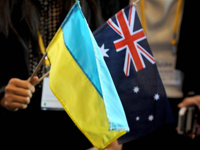 Australia has reaffirmed its support for Ukraine, which is marking 31 years of independence. (Joe Castro/AAP PHOTOS)