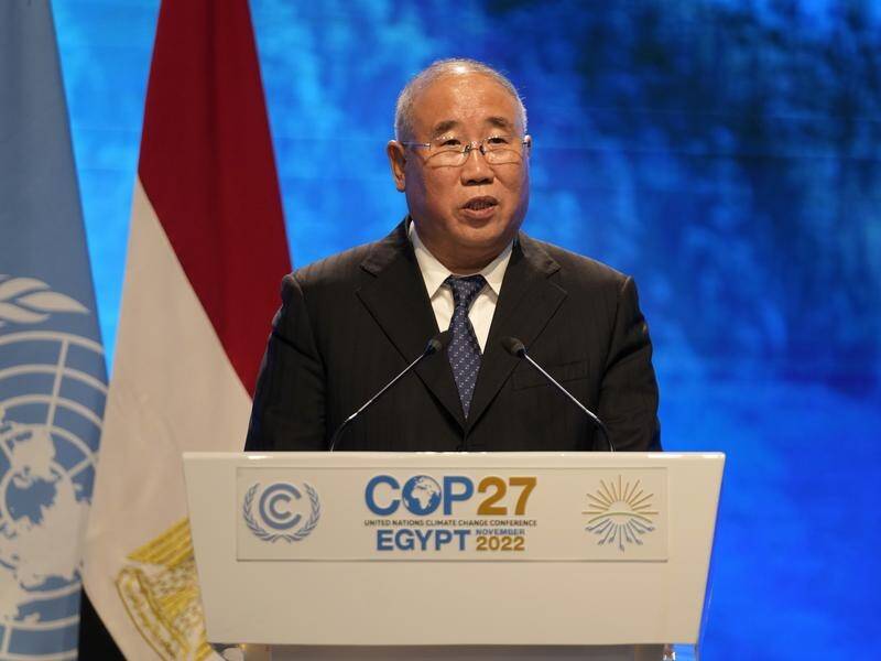 China's envoy Xie Zhenhua has told COP27 his country is committed to reaching carbon neutrality. (AP PHOTO)