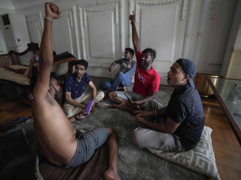 Protesters are occupying the Sri Lankan prime minister's residence a day after it was stormed.
