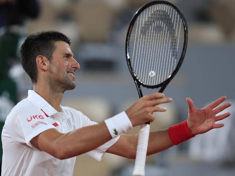 Novak Djokovic kept his cool as he beat Sweden's Mikael Ymer in the first round of the French Open.