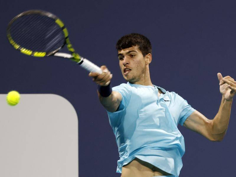 Carlos Alcaraz has reached his first ATP Tour semi-finals along with three other Spaniards.