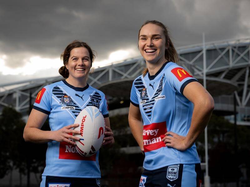 Rachael Pearson (left) and Kirra Dibb feature in the NSW Origin side to take on Queensland.