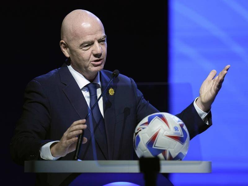 FIFA president Gianni Infantino has announced Brazil will host the 2027 Women's World Cup. (AP PHOTO)