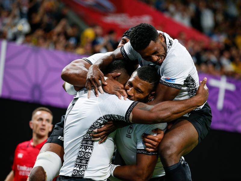 Fiji pushed Australian for about an hour before they succumbed in their Rugby World Cup opener.