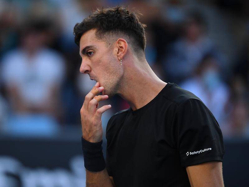 Thanasi Kokkinakis was a first-round casualty in the ATP event at Delray Beach in Florida.
