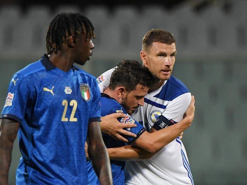Italy and Bosnia played out a 1-1 draw in Friday's Nations League clash.