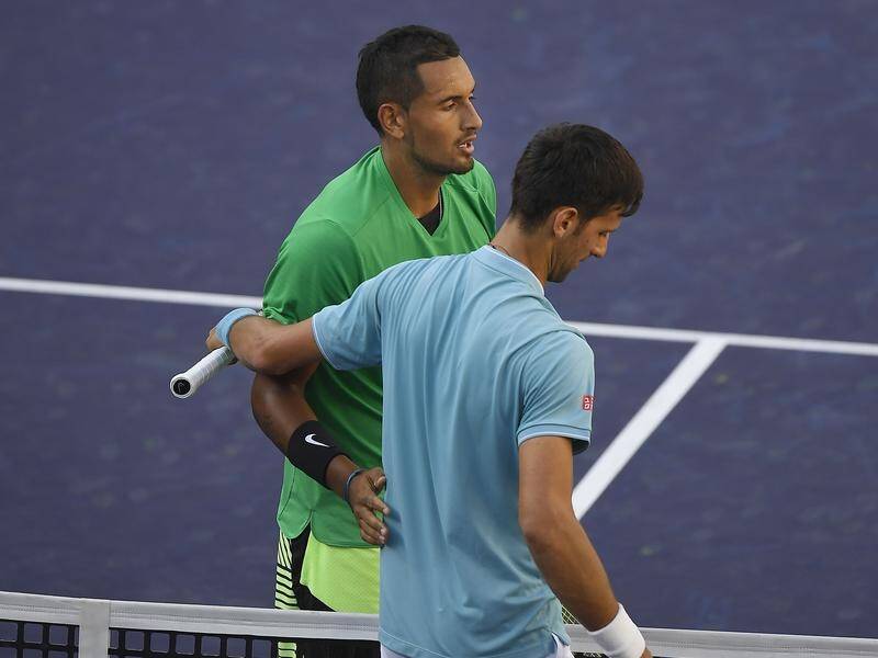 Nick Kyrgios (L) and Novak Djokovic (R) have developed an unlikely 'bromance' after years of barbs.