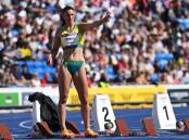 Michelle Jenneke has produced another fast time in the women's 100m hurdles final in Birmingham. (Dean Lewins/AAP PHOTOS)