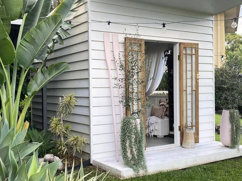 Backyard sheds like this one on the Gold Coast have been popular additions during the pandemic.
