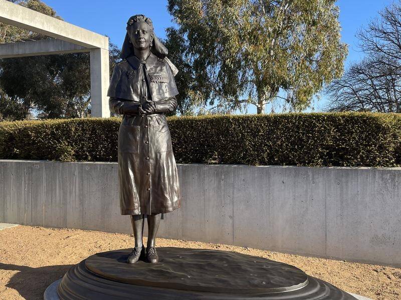 A statue of Lt Col Vivian Bullwinkel is the first one of a woman at the Australian War Memorial. (PR HANDOUT IMAGE PHOTO)