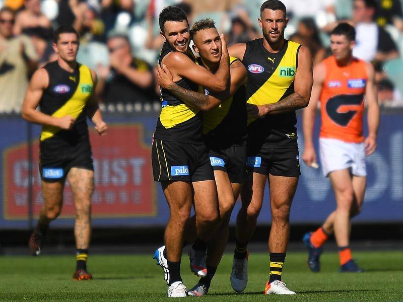 Richmond have posted their first win of the AFL season with a 36-point victory over GWS at the MCG.