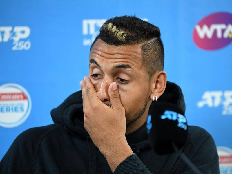 Nick Kyrgios didn't get his grass season off the greatest of starts.