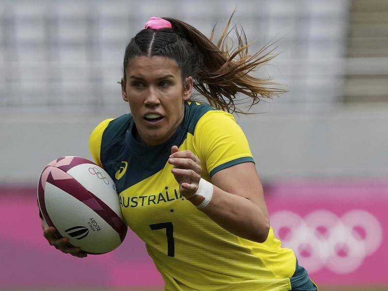 Charlotte Caslick had another big day as Australia's women won a second straight Dubai Sevens crown.