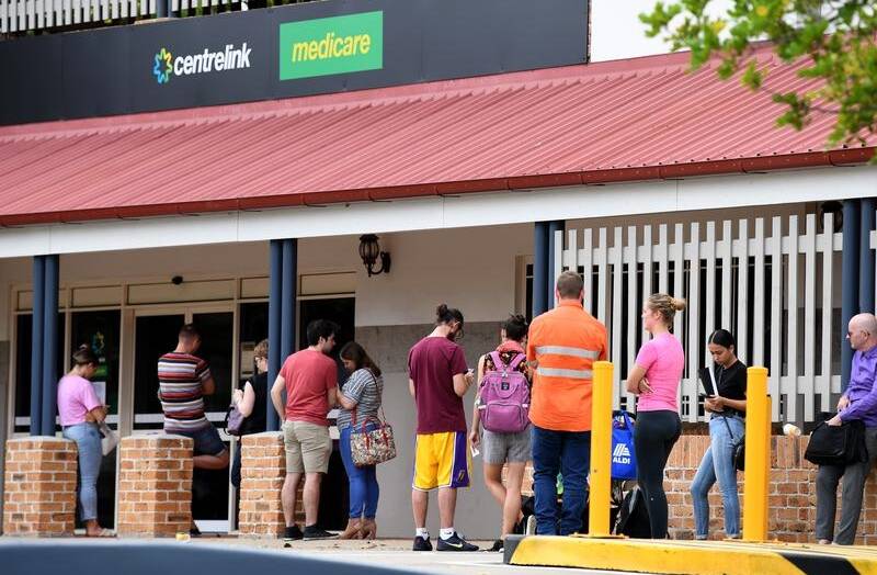 Centrelink offices have been inundated with people attempting to register for JobSeeker allowance.