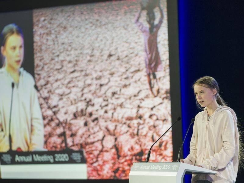 Greta Thunberg called for urgent environmental action in a speech at the World Economic Forum.