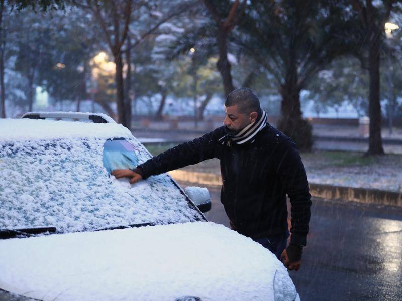 The last time it snowed in Baghdad was 2008.