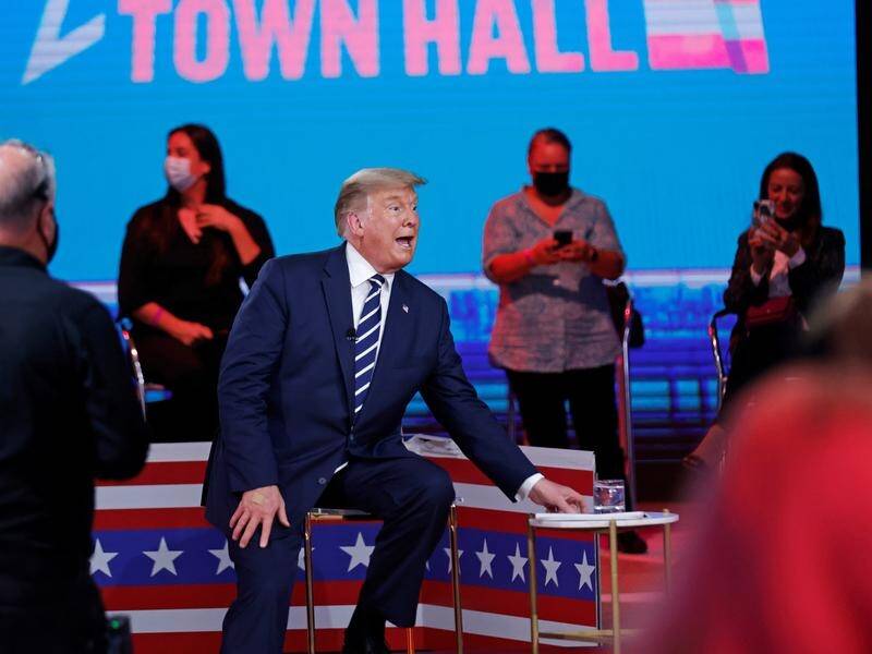 President Donald Trump defended his response to the coronavirus pandemic at his TV town hall.