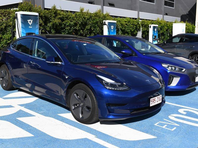 Electric cars are proving popular, creating a charging challenge for providers. (Jono Searle/AAP PHOTOS)