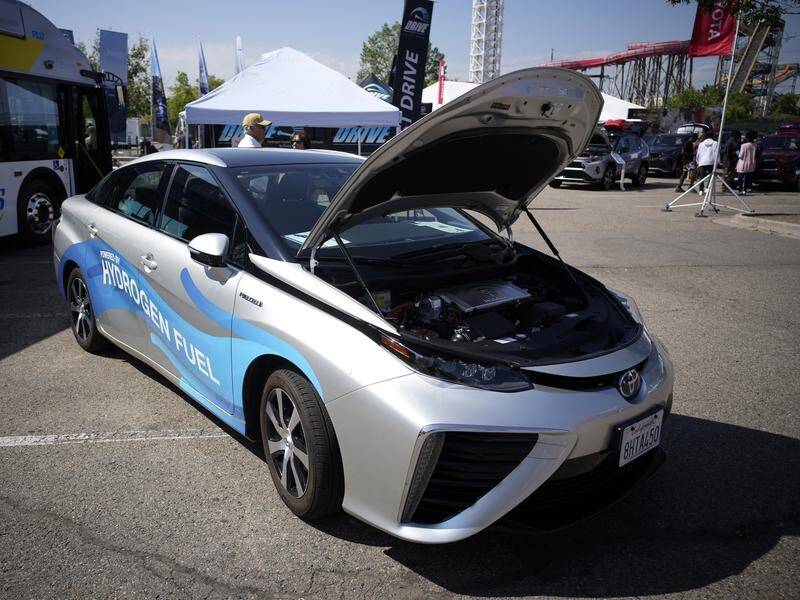 Toyota is investing in different low-emission vehicles, including hybrids using hydrogen fuel cells. (AP PHOTO)